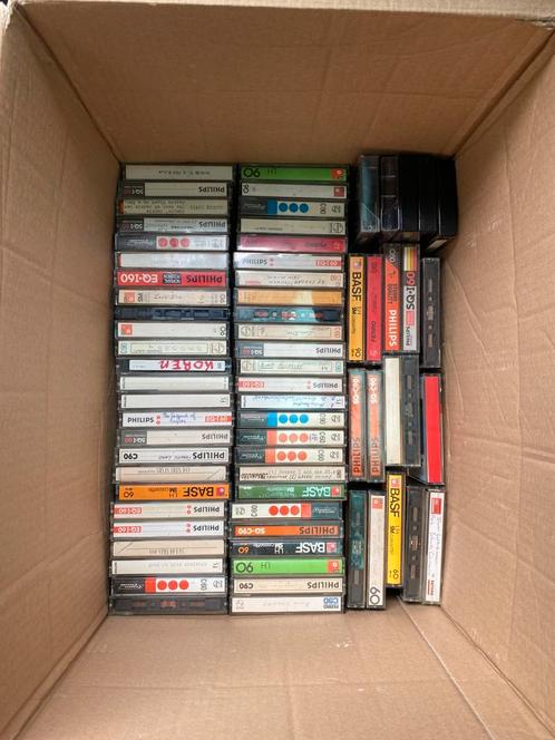 275 stuks PHILIPS en BASF cassettebandjes zelf opgenomen, Cd's en Dvd's, Cassettebandjes, Gebruikt, Voorbespeeld, Overige genres