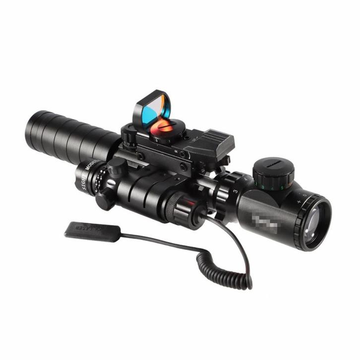 Scope 3 in1 richtkijker 3-9x32, holo scope en laser € 125, Sport en Fitness, Schietsport-accessoires, Nieuw, Verzenden