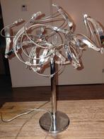 Moderne zilveren tafellamp met kleine kristallen, Ophalen, Nieuw, Modern/klassiek, Minder dan 50 cm