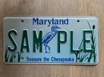 SAMPLE Kentekenplaat Maryland, Verzamelen, Ophalen of Verzenden, Nieuw
