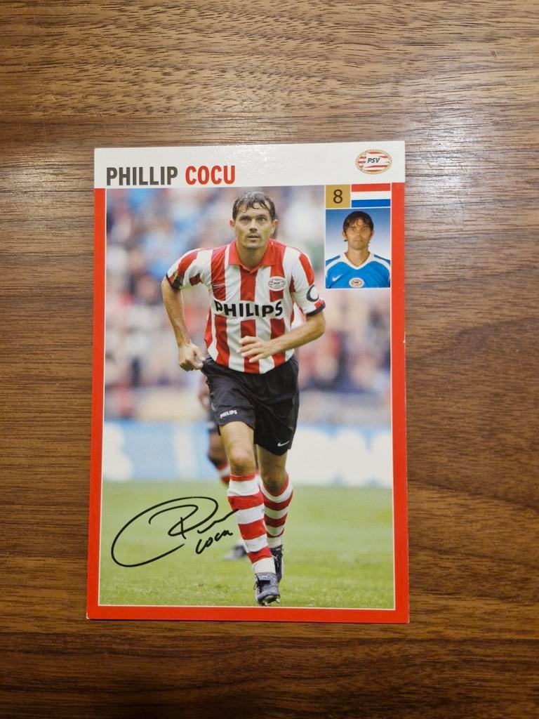 Spelerskaart Philip Coca-Cola PSV met Handtekening, Ophalen of Verzenden
