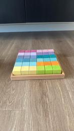 Grimm's Houten Mozaïek Blokken Pastel, Kinderen en Baby's, Speelgoed | Houten speelgoed, Ophalen of Verzenden, Zo goed als nieuw
