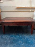 Mooie Massief Houten Indisch tropische SALONTAFEL met Lade, Antiek en Kunst, Ophalen