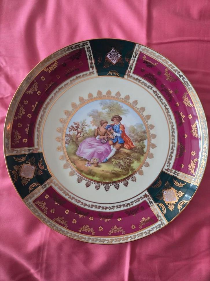 Drie oude porseleinen borden, Antiek en Kunst, Antiek | Wandborden en Tegels, Ophalen of Verzenden