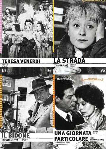 4x Italiaanse Meesterwerken DVD Federico Fellini KLASSIEKERS