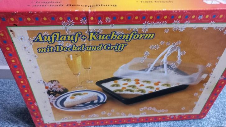 Ovenschotel / Taartvorm 37 x 25 x 5 cm. met deksel., Huis en Inrichting, Keuken | Keukenbenodigdheden, Nieuw, Ophalen