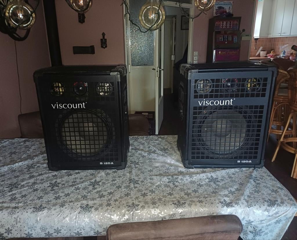 Viscount actieve  speakers, Gebruikt, Minder dan 60 watt, Front, Rear of Stereo speakers, Ophalen