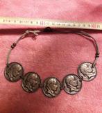 curiosa oude munten ketting oude sieraden, Sieraden, Tassen en Uiterlijk, Antieke sieraden, Ophalen of Verzenden, Overige materialen