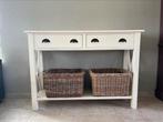 Sidetable landelijk wit/creme h95xb135xd40cm, Huis en Inrichting, Tafels | Sidetables, Ophalen, Gebruikt, Landelijk, 150 tot 200 cm