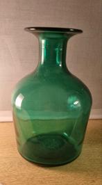 APARTE GROENE VINTAGE GLAZEN VAAS/FLES ., Ophalen of Verzenden