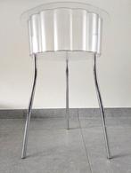 Vintage IKEA Hatten bijzettafel, transparant - chroom, Minder dan 55 cm, Metaal of Aluminium, Rond, Ophalen