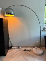 Booglamp zilver - marmeren voet, Huis en Inrichting, Lampen | Vloerlampen, 150 tot 200 cm, Zo goed als nieuw, Ophalen