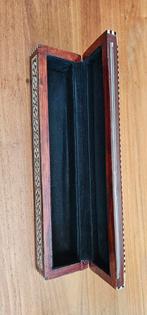 Oud Houten Doosje met Inlegwerk, Ophalen of Verzenden