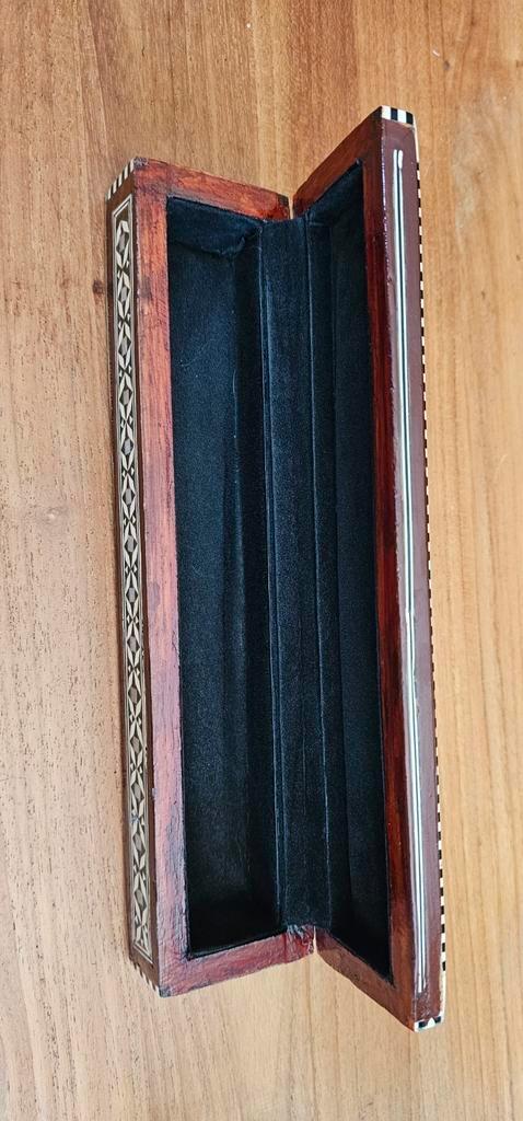 Oud Houten Doosje met Inlegwerk, Antiek en Kunst, Antiek | Woonaccessoires, Ophalen of Verzenden