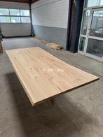 Eiken Tafelbladen onbehandeld massief handel boomstam, Huis en Inrichting, Tafels | Eettafels, Ophalen, Eikenhout, Vijf personen of meer