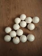 14 stuks witte kerstballen, Diversen, Kerst, Ophalen of Verzenden, Zo goed als nieuw