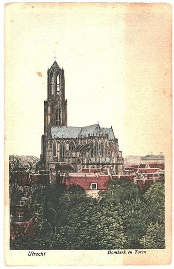 981757 Utrecht 1917 Dom Domtoren Gelopen met zegel beschikbaar voor biedingen