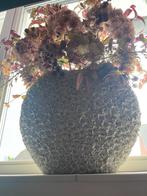 Mooie grote beige bloemetjes vaas NIEUW!, Huis en Inrichting, Woonaccessoires | Vazen, Overige kleuren, Ophalen of Verzenden, Minder dan 50 cm
