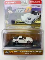 Kyosho 1:64 Mazda Savanna RX7 wit - Initial D Circuit Wolf, -, Nieuw, Ophalen of Verzenden, Kyosho