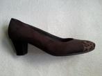 Mooie suede schoentjes JENNY   maat 37,5  (dierenprint), Pumps, Verzenden, Zwart, Zo goed als nieuw