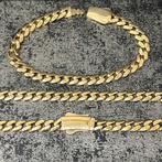 14k gouden set cuban schakel ketting met armband, Ophalen of Verzenden, Nieuw, Goud