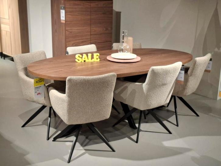 Showroommodel Eetkamertafel Brixron ovaal, Huis en Inrichting, Tafels | Eettafels, Nieuw, 200 cm of meer, Rechthoekig, Ophalen
