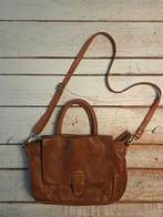 Manfield leren tas cognac kleur, Ophalen of Verzenden, Zo goed als nieuw, Bruin