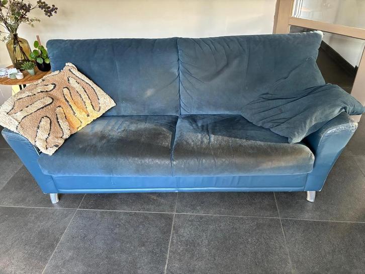 2-zits bank Leolux Alcantara, Huis en Inrichting, Banken | Bankstellen, Gebruikt, Tweepersoons, 200 tot 250 cm, 75 tot 100 cm