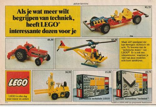 Retro reclame 1978 Lego speelgoed Technic tractor, Verzamelen, Retro, Overige typen, Verzenden