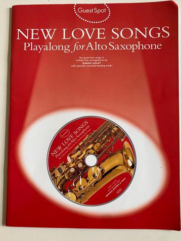 New love songs. Playalong for alto saxophone. beschikbaar voor biedingen