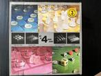 4 Glazen Spellen Set - Schaak, Dammen, Backgammon, Tic Tac T, Hobby en Vrije tijd, Gezelschapsspellen | Bordspellen, Een of twee spelers