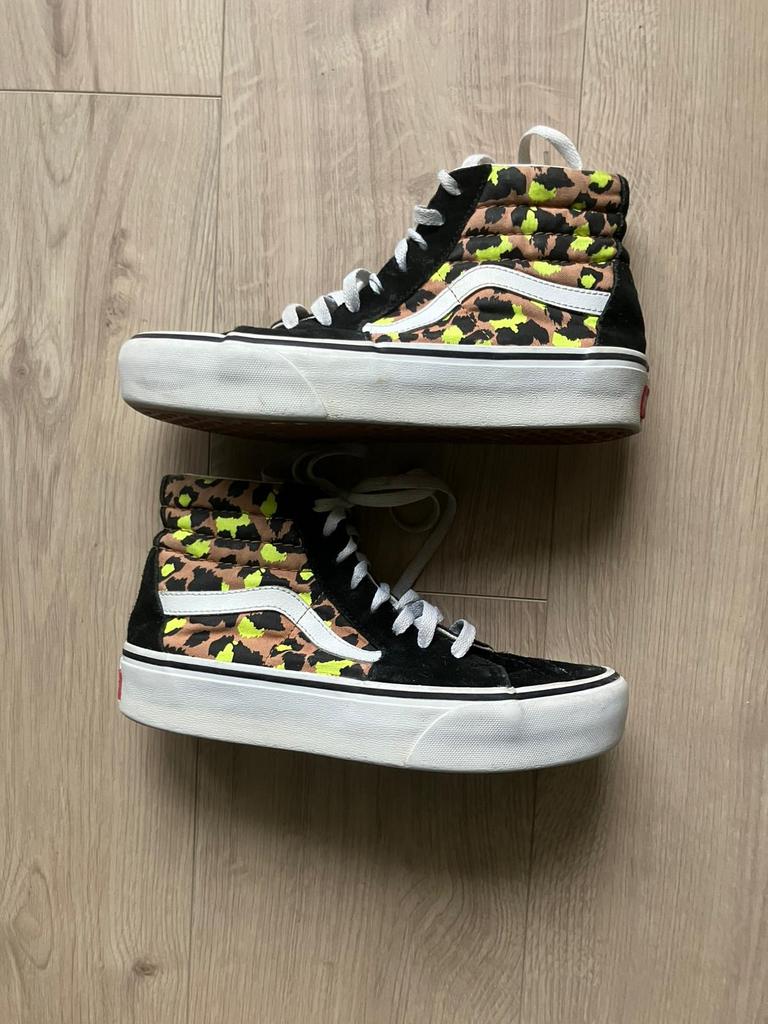 Vans met tijgerprint, maat 38, Kleding | Dames, Schoenen, Zwart, Ophalen of Verzenden, Sneakers of Gympen, Zo goed als nieuw