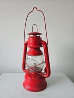 Vintage Rode Petroleumlamp, Ophalen of Verzenden