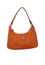 PRADA Shoulder Bag Nylon Orange Silver Auth 136730, Sieraden, Tassen en Uiterlijk, Tassen | Damestassen, Ophalen of Verzenden
