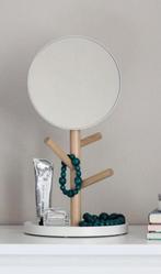 IKEA PS 2014 make up spiegel met sieraden boom., Minder dan 50 cm, Rond, Ophalen of Verzenden, Zo goed als nieuw