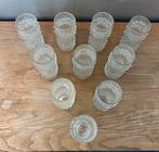 10 x vintage Sklo Union vaas / candle wax, Ophalen, Gebruikt, Glas, Minder dan 50 cm