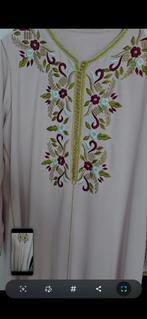 Elegante Djellaba met Borduurwerk, Kleding | Dames, Jurken, Maat 38/40 (M), Beige, Nieuw, Ophalen of Verzenden