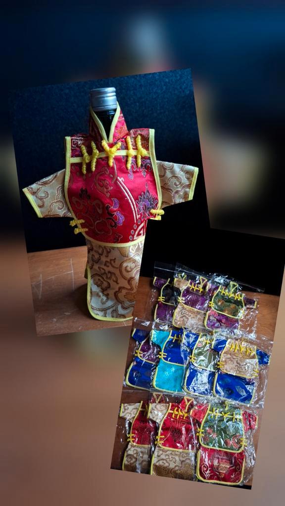Wijnhoes Chinese kledij zijde (nieuw, 10 st beschikbaar), Huis en Inrichting, Woonaccessoires | Overige, Nieuw, Ophalen of Verzenden