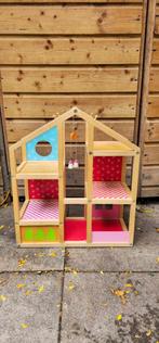 Houten Poppenhuis - Leuk en kleurrijk!, Ophalen of Verzenden, Gebruikt, Poppenhuis