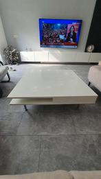 Wit salontafel, Huis en Inrichting, Tafels | Salontafels, 50 tot 100 cm, Vierkant, Zo goed als nieuw, Minder dan 50 cm