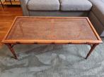 Vintage Salontafel van Faux Bamboe met Rotan vlechtblad, Huis en Inrichting, Tafels | Salontafels, Ophalen, Overige materialen
