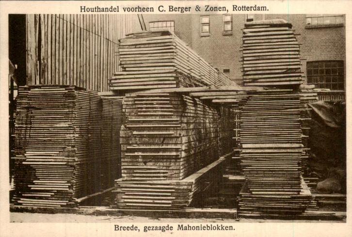 Houthandel Rotterdam, Verzamelen, Ansichtkaarten | Nederland, Ongelopen, Zuid-Holland, Voor 1920, Ophalen of Verzenden