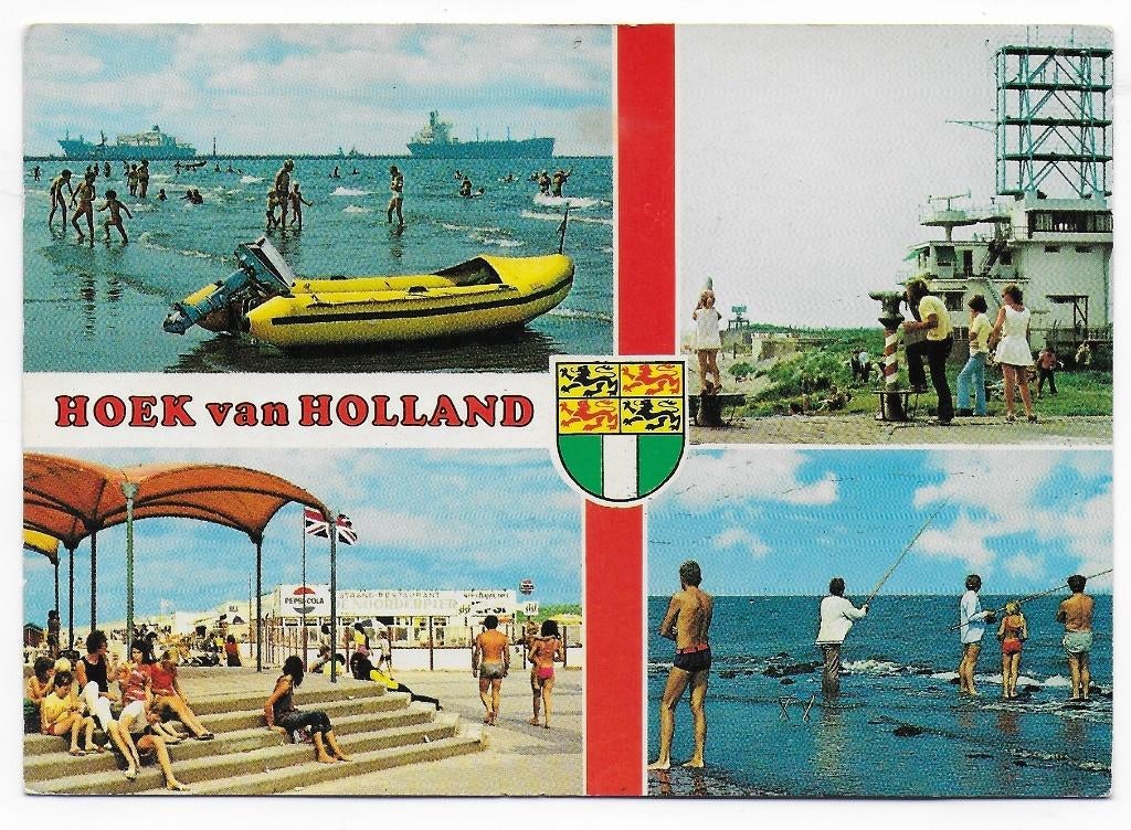 Hoek van Holland gelopen ansichtkaart ( B2608), Ophalen of Verzenden, 1980 tot heden, Gelopen, Zuid-Holland
