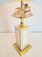 Vintage le dauphin messing kristal tafellamp '70 regency