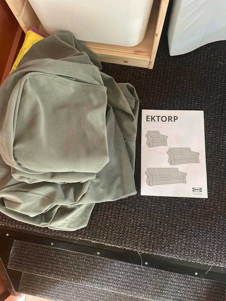 Ikea Ektorp Bankhoes 2-persoons + kussenhoezen, Huis en Inrichting, Banken | Bankstellen, Gebruikt, Rechte bank, Tweepersoons