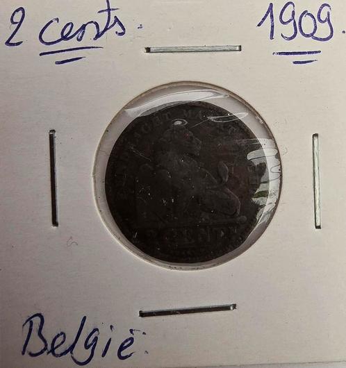 Belgie 2 cents 1909, Postzegels en Munten, Munten | België, Ophalen