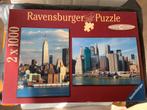 Legpuzzel ravensburger New York 2 x 1000 stukjes, Ophalen of Verzenden, 500 t/m 1500 stukjes, Zo goed als nieuw, Legpuzzel