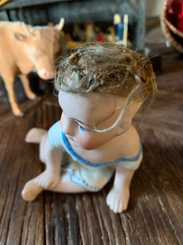 Antieke Bisque Pianobaby Heubach Pop, Antiek en Kunst, Antiek | Speelgoed, Ophalen of Verzenden