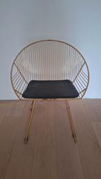 Stijlvolle gouden stoel, Ophalen, Zo goed als nieuw, Zwart, Eén