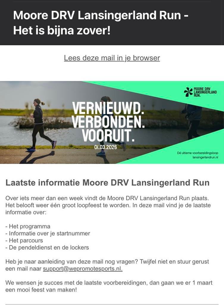Lansingerland Loop 30km ticket te koop!, Eén persoon